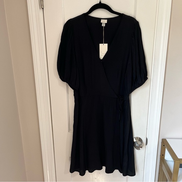 a new day Black Mini Dress with Puff Sleeves - Picture 2 of 6